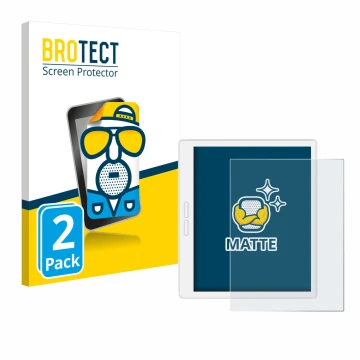 Vorderseite einer Produktverpackung mit dem Markenlogo BROTECT. Daneben ist das Gerät Bigme B751C-S mit dem zugehörigen Displa