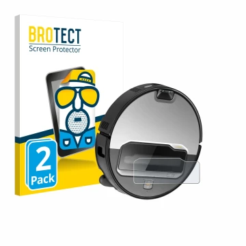 Vorderseite einer Produktverpackung mit dem Markenlogo BROTECT. Daneben ist das Gerät Roborock Saros Z70 mit dem zugehörigen D