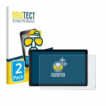 Vorderseite einer Produktverpackung mit dem Markenlogo BROTECT. Daneben ist das Gerät Laptok KB1001 10.1