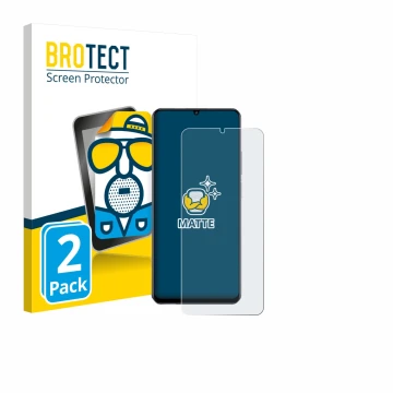 Vorderseite einer Produktverpackung mit dem Markenlogo BROTECT. Daneben ist das Gerät realme Note 70 mit dem zugehörigen Displ