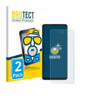 Vorderseite einer Produktverpackung mit dem Markenlogo BROTECT. Daneben ist das Gerät Oppo A5x 4G mit dem zugehörigen Displays