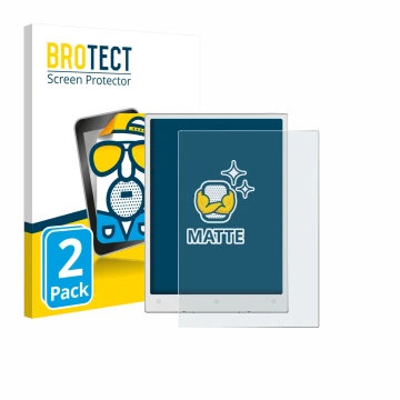 Vorderseite einer Produktverpackung mit dem Markenlogo BROTECT. Daneben ist das Gerät Viwoods AiPaper Mini mit dem zugehörigen