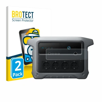 Vorderseite einer Produktverpackung mit dem Markenlogo BROTECT. Daneben ist das Gerät Anker SOLIX C1000 Gen 2 mit dem zugehöri