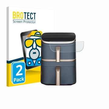 Vorderseite einer Produktverpackung mit dem Markenlogo BROTECT. Daneben ist das Gerät Cosori Turbo Tower Pro mit dem zugehörig