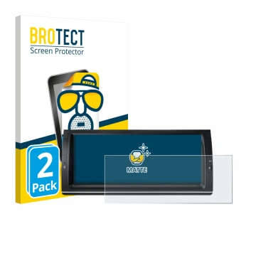 Vorderseite einer Produktverpackung mit dem Markenlogo BROTECT. Daneben ist das Gerät Xtrons PX1453BLHGS 10.25