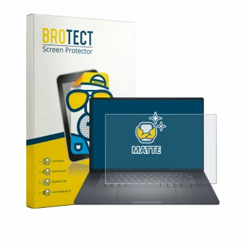 Vorderseite einer Produktverpackung mit dem Markenlogo BROTECT. Daneben ist das Gerät Dell Pro Precision 7 Series 16 mit dem z
