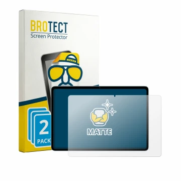 Vorderseite einer Produktverpackung mit dem Markenlogo BROTECT. Daneben ist das Gerät Teclast P35 mit dem zugehörigen Displays
