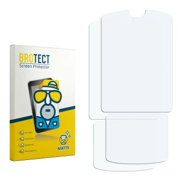 Vorderseite einer Produktverpackung mit dem Markenlogo BROTECT. Daneben ist der zugehörige Displayschutz.
