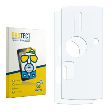 Vorderseite einer Produktverpackung mit dem Markenlogo BROTECT. Daneben ist der zugehörige Displayschutz.