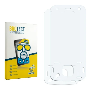 Vorderseite einer Produktverpackung mit dem Markenlogo BROTECT. Daneben ist der zugehörige Displayschutz.