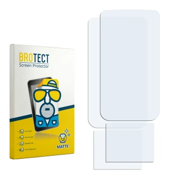 Vorderseite einer Produktverpackung mit dem Markenlogo BROTECT. Daneben ist der zugehörige Displayschutz.