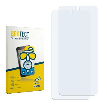 Vorderseite einer Produktverpackung mit dem Markenlogo BROTECT. Daneben ist der zugehörige Displayschutz.