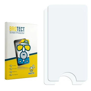 Vorderseite einer Produktverpackung mit dem Markenlogo BROTECT. Daneben ist der zugehörige Displayschutz.