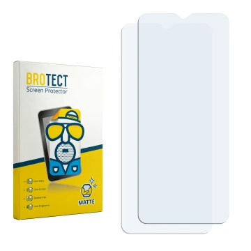 Vorderseite einer Produktverpackung mit dem Markenlogo BROTECT. Daneben ist der zugehörige Displayschutz.