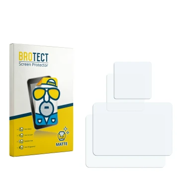 Vorderseite einer Produktverpackung mit dem Markenlogo BROTECT. Daneben ist der zugehörige Displayschutz.