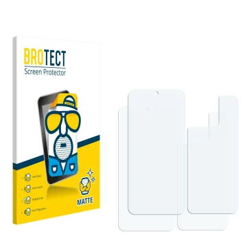 Vorderseite einer Produktverpackung mit dem Markenlogo BROTECT. Daneben ist der zugehörige Displayschutz.