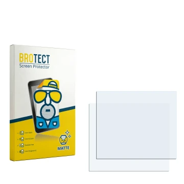 Vorderseite einer Produktverpackung mit dem Markenlogo BROTECT. Daneben ist der zugehörige Displayschutz.