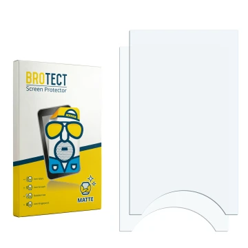 Vorderseite einer Produktverpackung mit dem Markenlogo BROTECT. Daneben ist der zugehörige Displayschutz.
