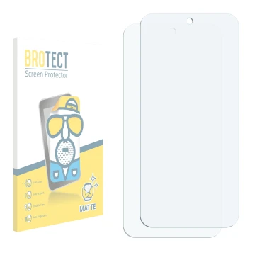 Vorderseite einer Produktverpackung mit dem Markenlogo BROTECT. Daneben ist der zugehörige Displayschutz.