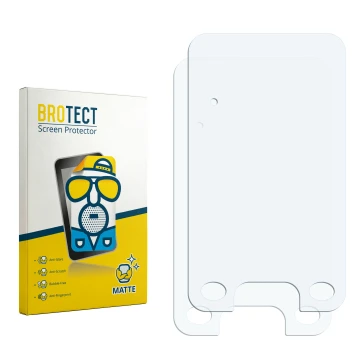 Vorderseite einer Produktverpackung mit dem Markenlogo BROTECT. Daneben ist der zugehörige Displayschutz.