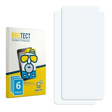 Vorderseite einer Produktverpackung mit dem Markenlogo BROTECT. Daneben ist der zugehörige Displayschutz.