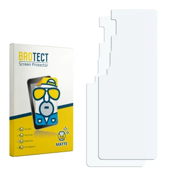 Vorderseite einer Produktverpackung mit dem Markenlogo BROTECT. Daneben ist der zugehörige Displayschutz.