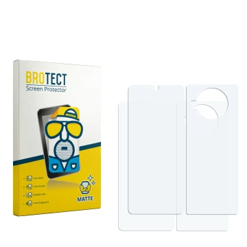 Vorderseite einer Produktverpackung mit dem Markenlogo BROTECT. Daneben ist der zugehörige Displayschutz.