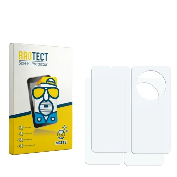 Vorderseite einer Produktverpackung mit dem Markenlogo BROTECT. Daneben ist der zugehörige Displayschutz.