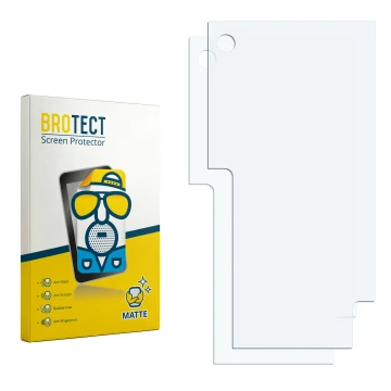 Vorderseite einer Produktverpackung mit dem Markenlogo BROTECT. Daneben ist der zugehörige Displayschutz.