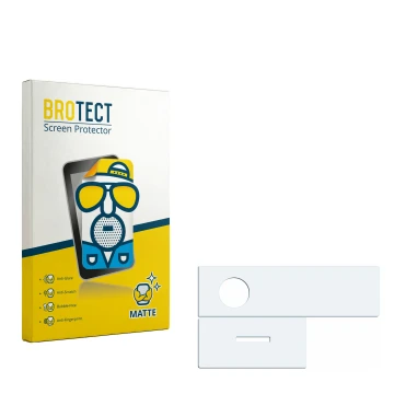 Vorderseite einer Produktverpackung mit dem Markenlogo BROTECT. Daneben ist der zugehörige Displayschutz.