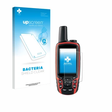 Vorderseite einer Produktverpackung mit dem Markenlogo upscreen. Daneben ist das Gerät Garmin Astro 320 mit dem zugehörigen Di