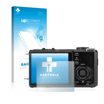 Vorderseite einer Produktverpackung mit dem Markenlogo upscreen. Daneben ist das Gerät Sigma DP2 Merrill mit dem zugehörigen D