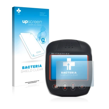 Vorderseite einer Produktverpackung mit dem Markenlogo upscreen. Daneben ist das Gerät Skytraxx 2.0 Vario mit dem zugehörigen 