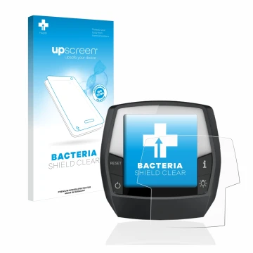 Vorderseite einer Produktverpackung mit dem Markenlogo upscreen. Daneben ist das Gerät Bosch Intuvia Performance Line mit dem 