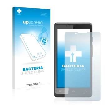 Vorderseite einer Produktverpackung mit dem Markenlogo upscreen. Daneben ist das Gerät Archos 40c Titanium mit dem zugehörigen