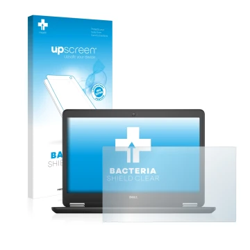 Vorderseite einer Produktverpackung mit dem Markenlogo upscreen. Daneben ist das Gerät Dell Latitude 14 E7450 Non-Touch mit de