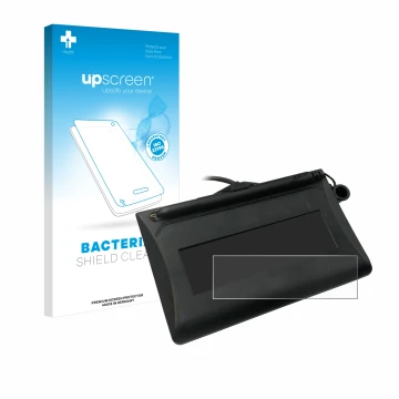 Vorderseite einer Produktverpackung mit dem Markenlogo upscreen. Daneben ist das Gerät Topaz T-LBK460-HSB-R mit dem zugehörige