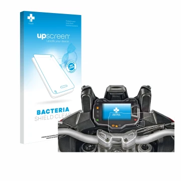 Vorderseite einer Produktverpackung mit dem Markenlogo upscreen. Daneben ist das Gerät Ducati Multistrada 1200 2015+ Tachoanze