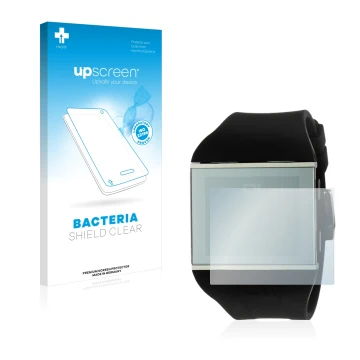 Vorderseite einer Produktverpackung mit dem Markenlogo upscreen. Daneben ist das Gerät The One Slim Square mit dem zugehörigen