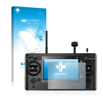 Vorderseite einer Produktverpackung mit dem Markenlogo upscreen. Daneben ist das Gerät Yuneec ST16 mit dem zugehörigen Display