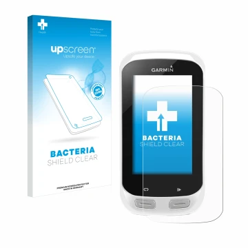 Vorderseite einer Produktverpackung mit dem Markenlogo upscreen. Daneben ist das Gerät Garmin Edge Explore 1000 mit dem zugehö