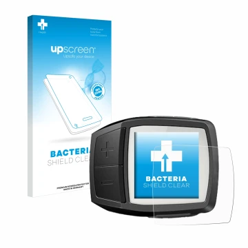 Vorderseite einer Produktverpackung mit dem Markenlogo upscreen. Daneben ist das Gerät Bosch Purion mit dem zugehörigen Displa