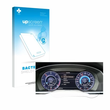 Vorderseite einer Produktverpackung mit dem Markenlogo upscreen. Daneben ist das Gerät Volkswagen Tiguan 2017 Active Info Cock