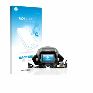 Vorderseite einer Produktverpackung mit dem Markenlogo upscreen. Daneben ist das Gerät KTM 1290 Super Adventure S 2017 Tachoan