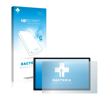 Vorderseite einer Produktverpackung mit dem Markenlogo upscreen. Daneben ist das Gerät Garmin DriveSmart 61 LMT-S mit dem zuge