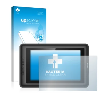 Vorderseite einer Produktverpackung mit dem Markenlogo upscreen. Daneben ist das Gerät XP-Pen Artist 13.3 mit dem zugehörigen 