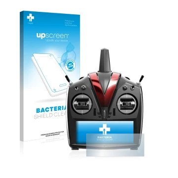 Vorderseite einer Produktverpackung mit dem Markenlogo upscreen. Daneben ist das Gerät VBar Control Touch mit dem zugehörigen 