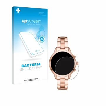 Vorderseite einer Produktverpackung mit dem Markenlogo upscreen. Daneben ist das Gerät Michael Kors Access Runway (41 mm) mit 