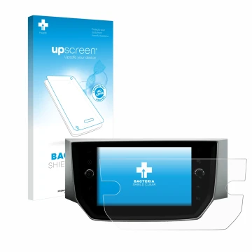 Vorderseite einer Produktverpackung mit dem Markenlogo upscreen. Daneben ist das Gerät Seat Ibiza Media System Pro 8