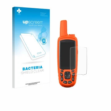 Vorderseite einer Produktverpackung mit dem Markenlogo upscreen. Daneben ist das Gerät Garmin Astro 430 mit dem zugehörigen Di